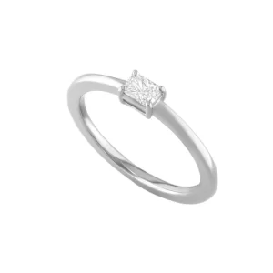 14kt White Gold Radiant Cut Diamond Ring